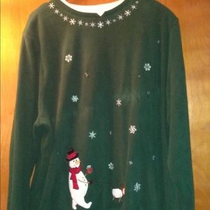 Christmas Sweatshirt Alfred Dunner 100% Polyester